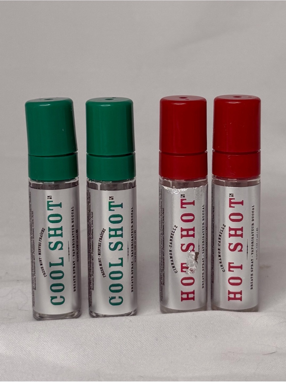 Melaluca 2 COOL SHOT & 2 HOT SHOT breathe Freshener New & Sealed 4 sprays